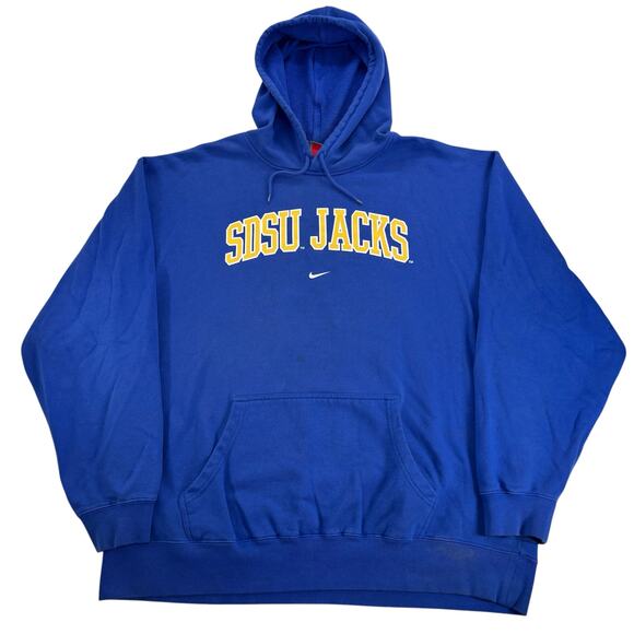 VTG 90s Nike SDSU Jacks Hoodie South Dakota State University Mens 3XL Sweatshirt - Picture 1 of 8